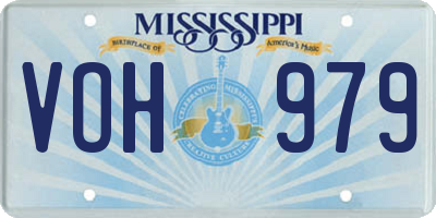 MS license plate VOH979
