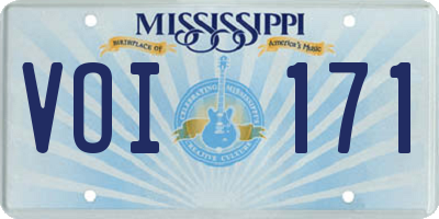 MS license plate VOI171