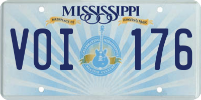 MS license plate VOI176