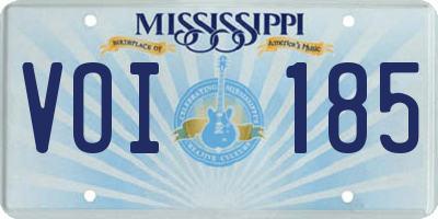MS license plate VOI185