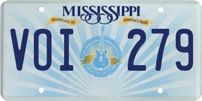 MS license plate VOI279