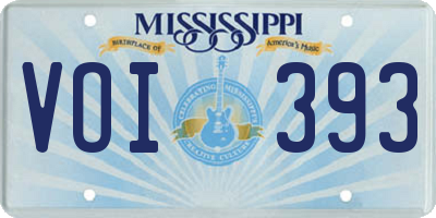 MS license plate VOI393
