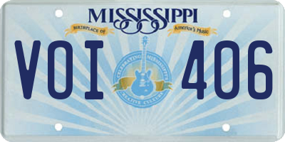 MS license plate VOI406