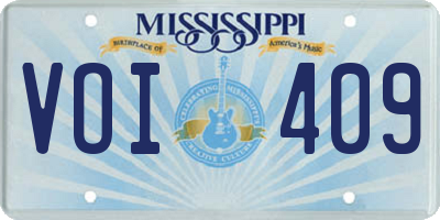 MS license plate VOI409