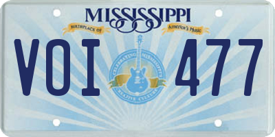 MS license plate VOI477