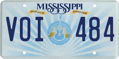 MS license plate VOI484