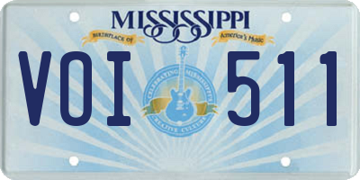 MS license plate VOI511