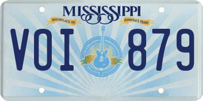MS license plate VOI879