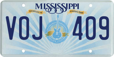 MS license plate VOJ409
