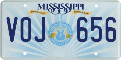 MS license plate VOJ656