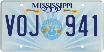 MS license plate VOJ941