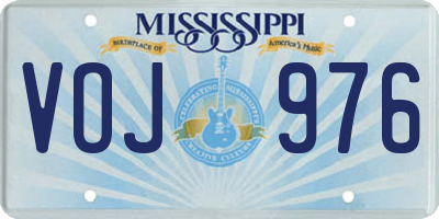 MS license plate VOJ976