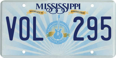 MS license plate VOL295