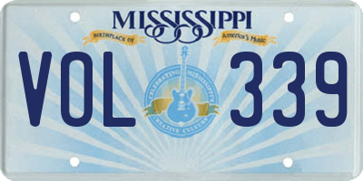 MS license plate VOL339