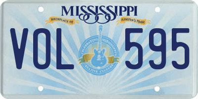 MS license plate VOL595