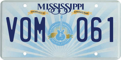 MS license plate VOM061