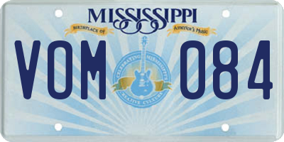 MS license plate VOM084