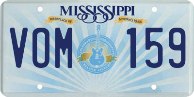 MS license plate VOM159