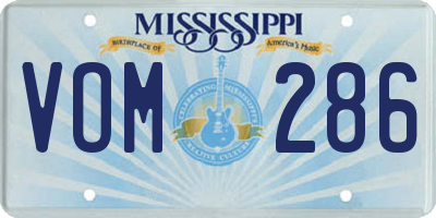 MS license plate VOM286