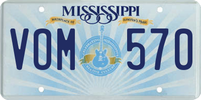 MS license plate VOM570