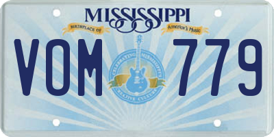 MS license plate VOM779