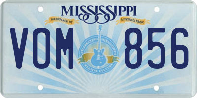 MS license plate VOM856