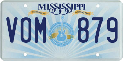 MS license plate VOM879