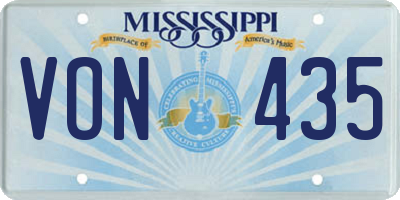 MS license plate VON435