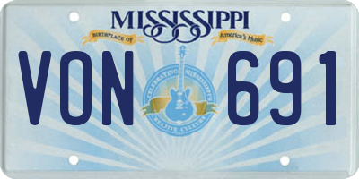 MS license plate VON691