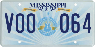 MS license plate VOO064