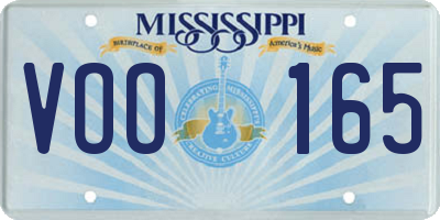 MS license plate VOO165
