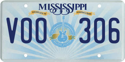 MS license plate VOO306