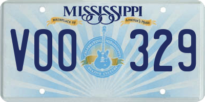 MS license plate VOO329