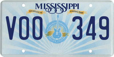 MS license plate VOO349