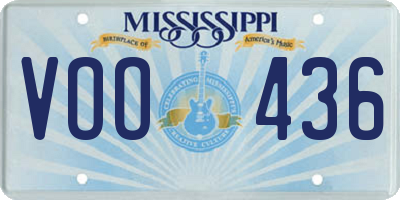 MS license plate VOO436