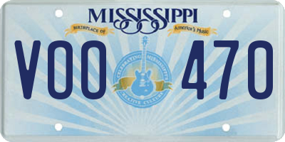 MS license plate VOO470
