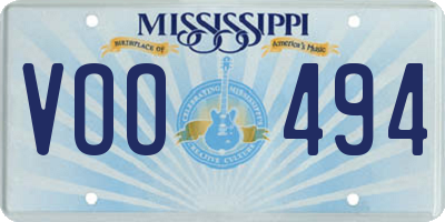 MS license plate VOO494