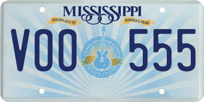 MS license plate VOO555