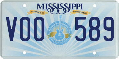 MS license plate VOO589