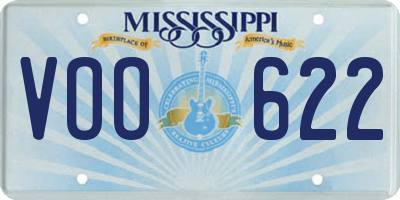 MS license plate VOO622