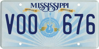 MS license plate VOO676