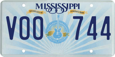 MS license plate VOO744