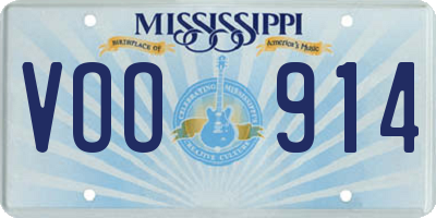 MS license plate VOO914