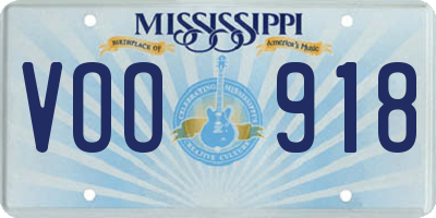 MS license plate VOO918