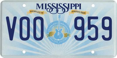 MS license plate VOO959