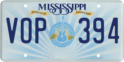 MS license plate VOP394