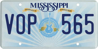 MS license plate VOP565