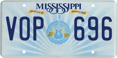 MS license plate VOP696
