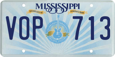 MS license plate VOP713