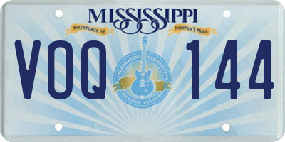MS license plate VOQ144